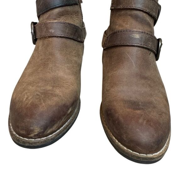 Sterling River Brown Leather Strappy Ankle Boots - Picture 5 of 11